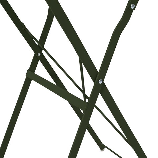 Grote foto vidaxl bistrotafel donkergroen 50x71 cm poedercoating staal tuin en terras tuinmeubelen