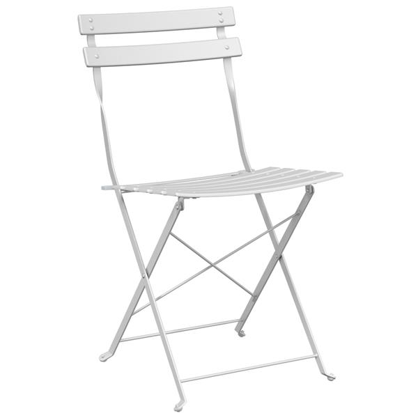 Grote foto vidaxl tuin opvouwbare stoel 2 pcs wit 42 x 46 x 82cm staal tuin en terras tuinmeubelen