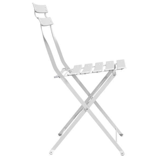 Grote foto vidaxl tuin opvouwbare stoel 2 pcs wit 42 x 46 x 82cm staal tuin en terras tuinmeubelen