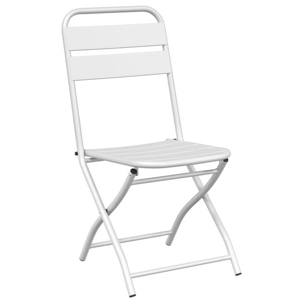 Grote foto vidaxl bistroset 3 pcs wit staal tuin en terras tuinmeubelen