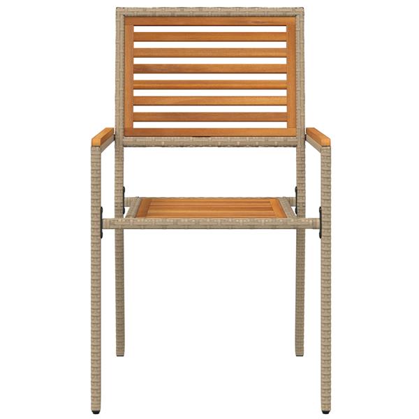 Grote foto vidaxl tuinstapelstoelen 2 pcs bruin en beige tuin en terras tuinmeubelen