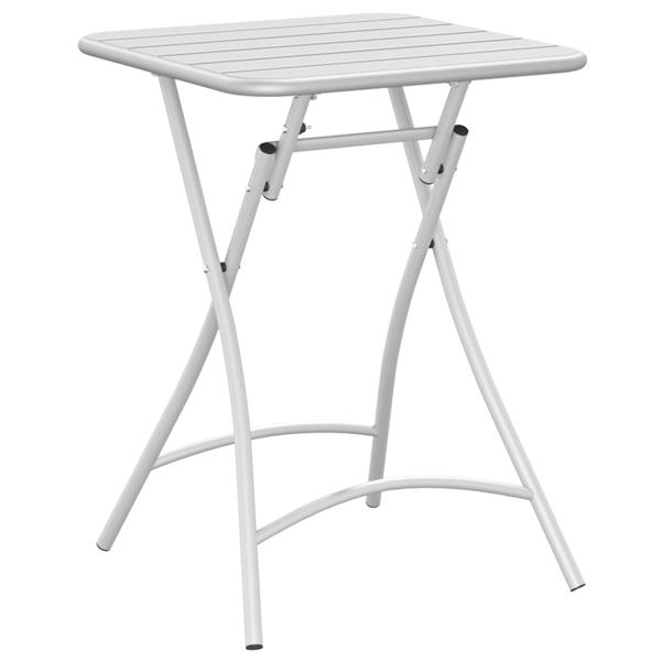 Grote foto vidaxl tuinstafel wit 55 x 55 x 73 cm poedercoating staal tuin en terras tuinmeubelen