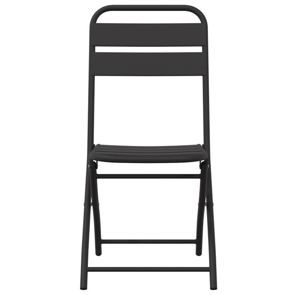 Grote foto vidaxl tuin opvouwbare stoel 2 pcs antraciet 55 x 56.5 x 91cm staal tuin en terras tuinmeubelen