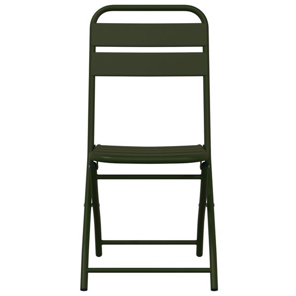 Grote foto vidaxl tuin opvouwbare stoel 2 pcs groen 55 x 56.5 x 91cm staal tuin en terras tuinmeubelen