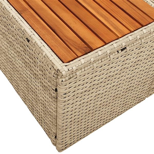 Grote foto vidaxl tuinbank beige 184 x 62 x 85cm poly rattan tuin en terras tuinmeubelen