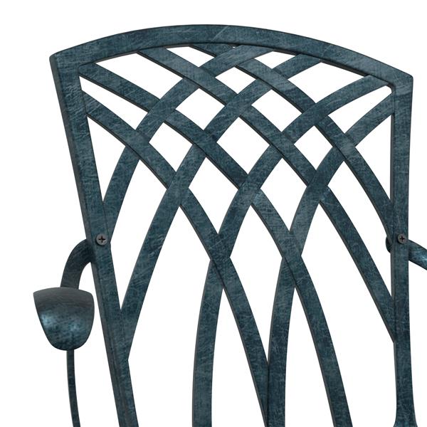 Grote foto vidaxl tuinstoel 2 pcs groen 55 x 56.5 x 91cm aluminium tuin en terras tuinmeubelen