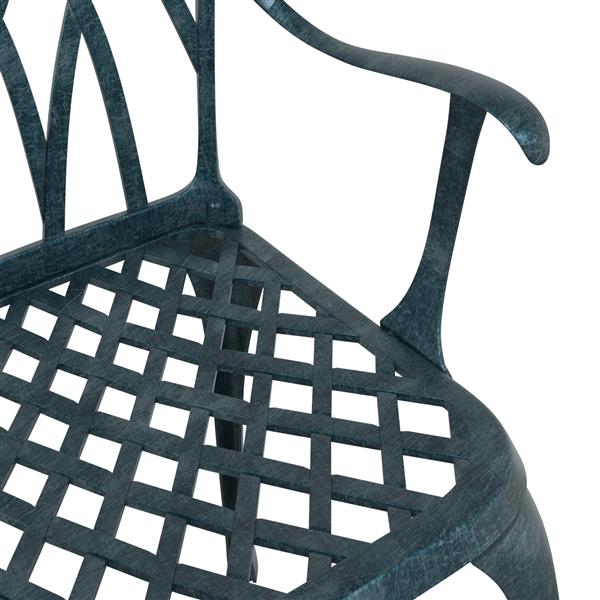 Grote foto vidaxl tuinstoel 2 pcs groen 55 x 56.5 x 91cm aluminium tuin en terras tuinmeubelen
