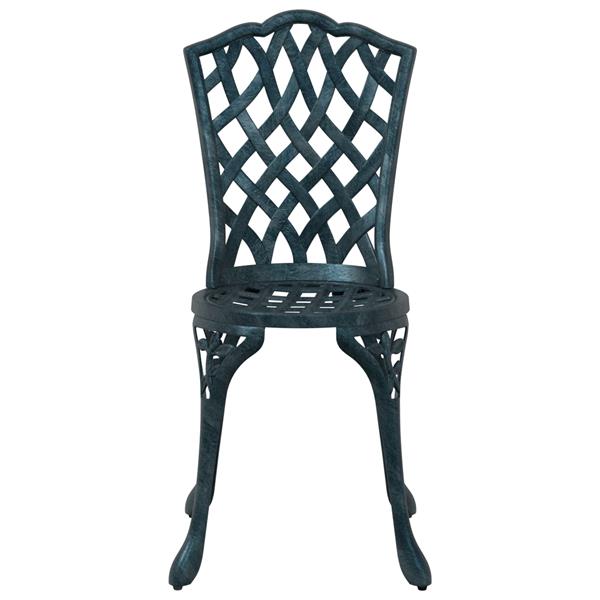 Grote foto vidaxl tuinstoel met kussen 2 pcs groen 55 x 56.5 x 91cm aluminium tuin en terras tuinmeubelen