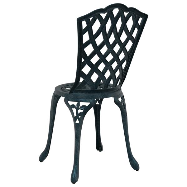Grote foto vidaxl tuinstoel met kussen 2 pcs groen 55 x 56.5 x 91cm aluminium tuin en terras tuinmeubelen