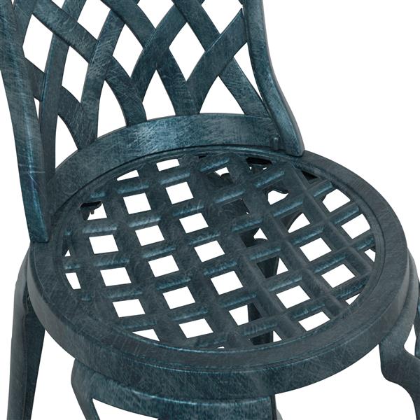 Grote foto vidaxl tuinstoel met kussen 2 pcs groen 55 x 56.5 x 91cm aluminium tuin en terras tuinmeubelen