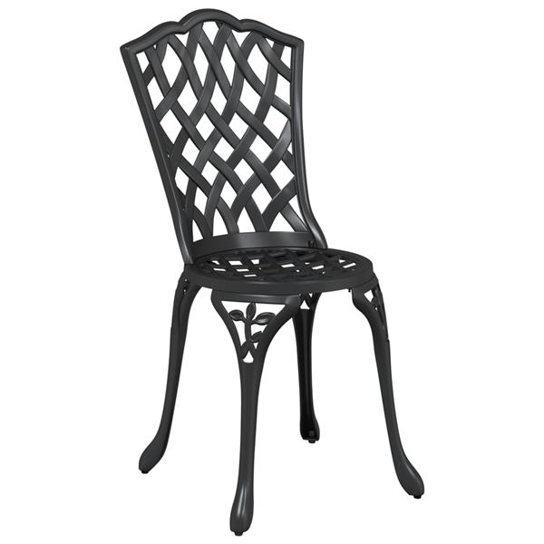 Grote foto vidaxl tuin bistro set 3 pcs zwart aluminium tuin en terras tuinmeubelen