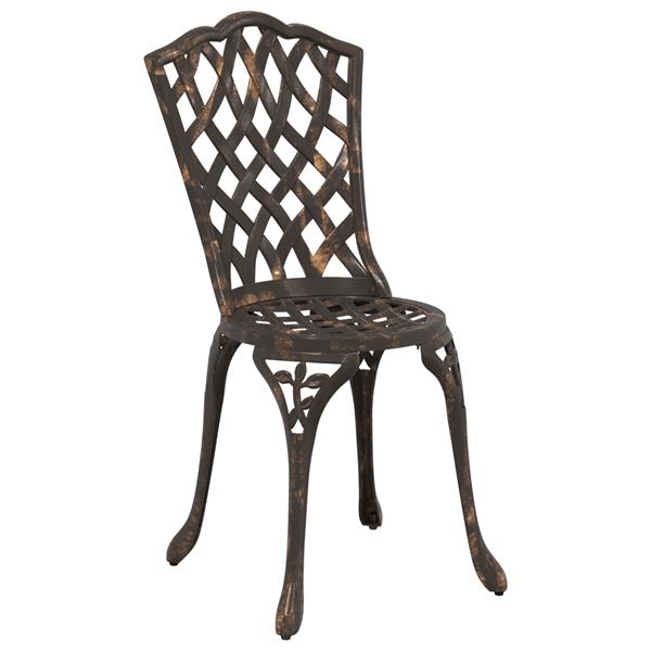 Grote foto vidaxl tuin bistro set 3 pcs brons aluminium tuin en terras tuinmeubelen