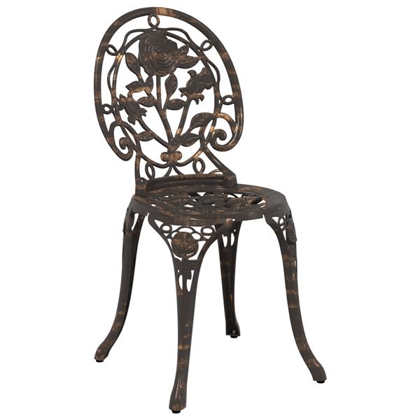 Grote foto vidaxl tuin bistro set 3 pcs brons aluminium tuin en terras tuinmeubelen