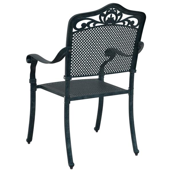 Grote foto vidaxl tuinstoel 2 pcs groen 55 x 56.5 x 91cm aluminium tuin en terras tuinmeubelen