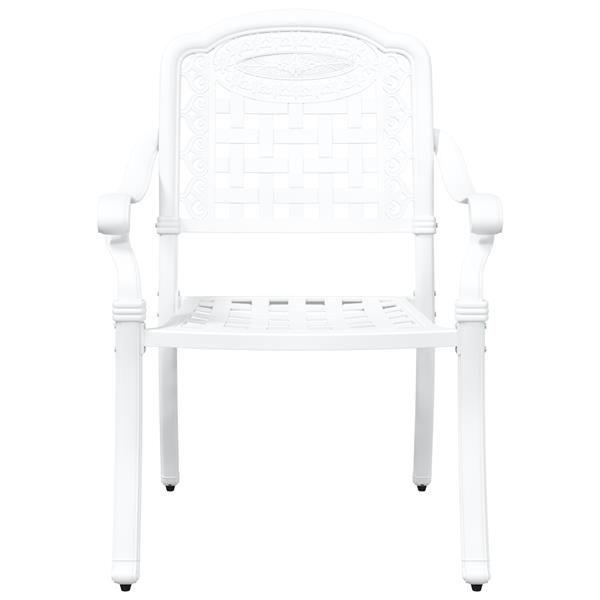 Grote foto vidaxl tuinstoel 2 pcs wit 55 x 56.5 x 91cm aluminium tuin en terras tuinmeubelen