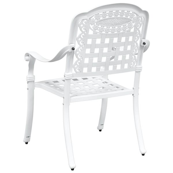 Grote foto vidaxl tuinstoel 2 pcs wit 55 x 56.5 x 91cm aluminium tuin en terras tuinmeubelen