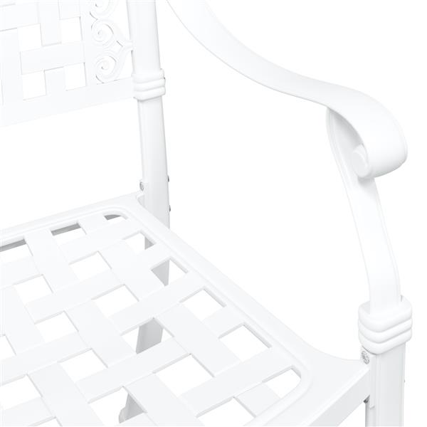 Grote foto vidaxl tuinstoel 2 pcs wit 55 x 56.5 x 91cm aluminium tuin en terras tuinmeubelen