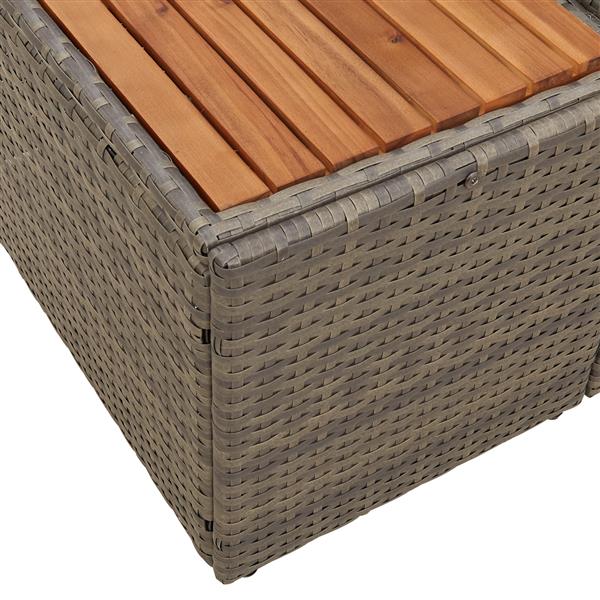 Grote foto vidaxl tuinbank grijs 184 x 62 x 85cm poly rattan tuin en terras tuinmeubelen