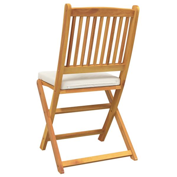Grote foto vidaxl opvouwbare stoel 2 pcs wit 49 x 57 5 x 92cm massief acaciahout tuin en terras tuinmeubelen