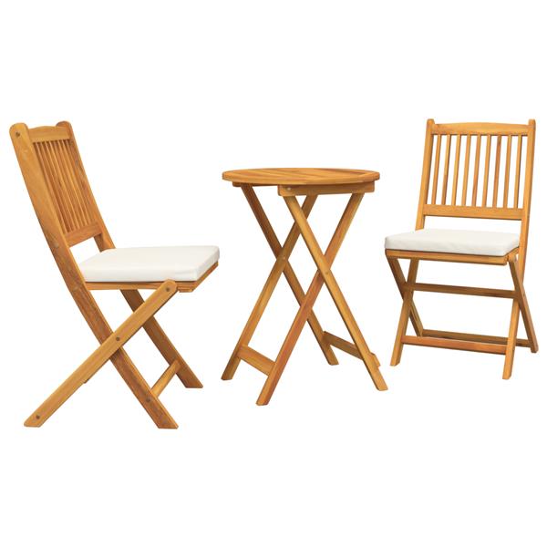 Grote foto vidaxl tuin bistro set 3 pcs bruin massief acaciahout tuin en terras tuinmeubelen