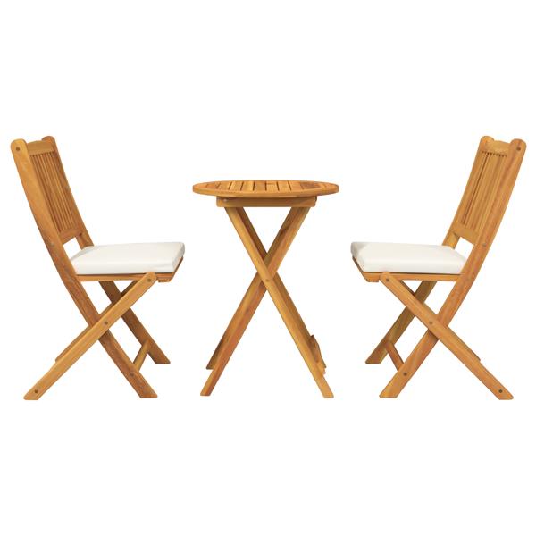 Grote foto vidaxl tuin bistro set 3 pcs bruin massief acaciahout tuin en terras tuinmeubelen