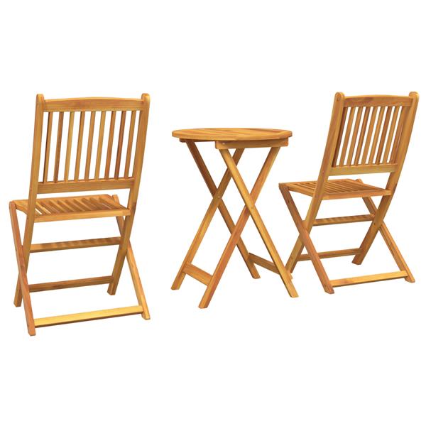 Grote foto vidaxl tuin bistro set 3 pcs bruin massief acaciahout tuin en terras tuinmeubelen