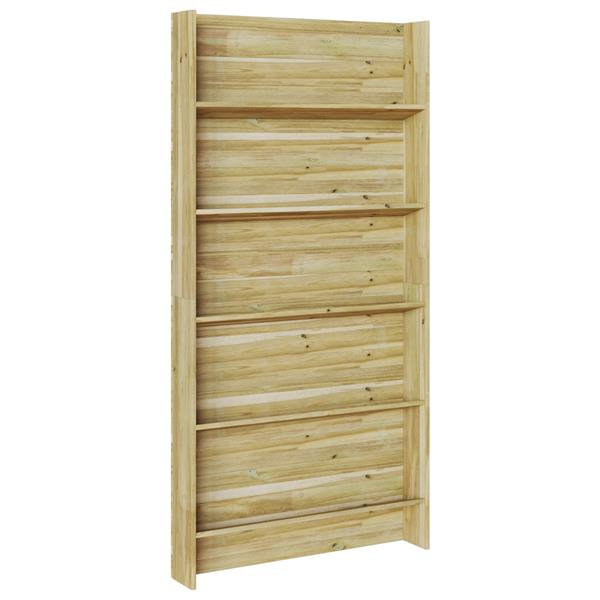 Grote foto vidaxl plantenstandaard met plank bruin 90 x 15 x 180 cm tuin en terras overige tuin en terras