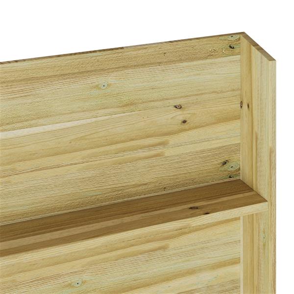 Grote foto vidaxl plantenstandaard met plank bruin 90 x 15 x 180 cm tuin en terras overige tuin en terras