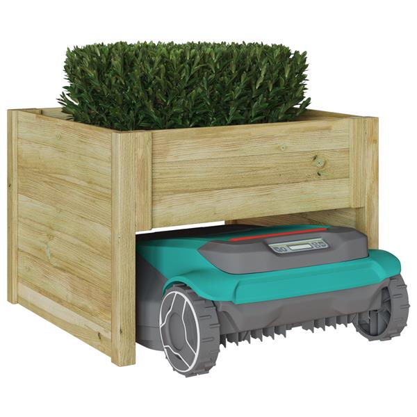 Grote foto vidaxl robotmaaiergarage bruin 73 x 67 x 56 cm tuin en terras tuinhuisjes en blokhutten