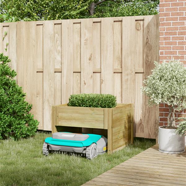Grote foto vidaxl robotmaaiergarage bruin 73 x 67 x 56 cm tuin en terras tuinhuisjes en blokhutten
