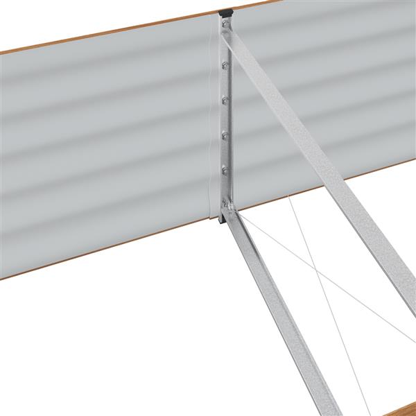 Grote foto vidaxl verhoogde plantenbak bruin 240 x 80 x 44 cm staal tuin en terras overige tuin en terras