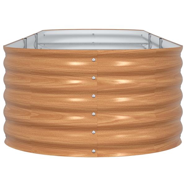 Grote foto vidaxl verhoogde plantenbak bruin 320 x 80 x 44 cm staal tuin en terras overige tuin en terras