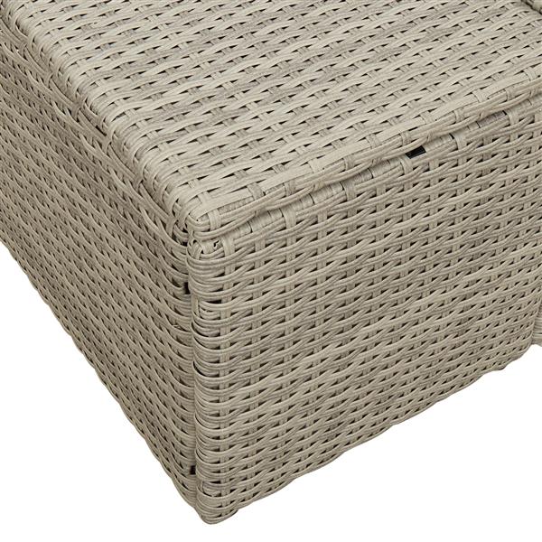 Grote foto vidaxl tuinbank grijs 123 x 62 x 69cm poly rattan tuin en terras tuinmeubelen