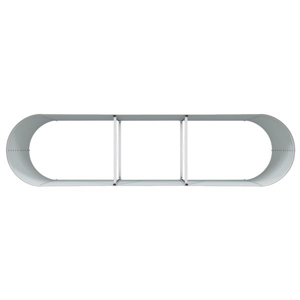 Grote foto vidaxl verhoogde plantenbak bruin 320 x 80 x 81 cm staal tuin en terras overige tuin en terras