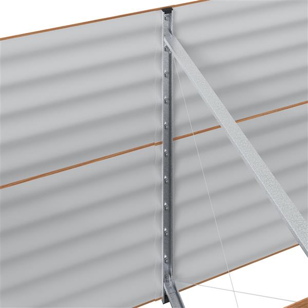 Grote foto vidaxl verhoogde plantenbak bruin 320 x 80 x 81 cm staal tuin en terras overige tuin en terras