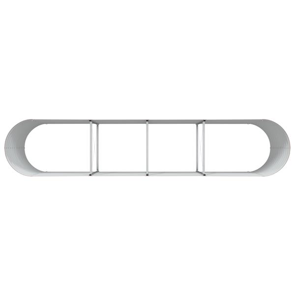 Grote foto vidaxl verhoogde plantenbak bruin 400 x 80 x 81 cm staal tuin en terras overige tuin en terras