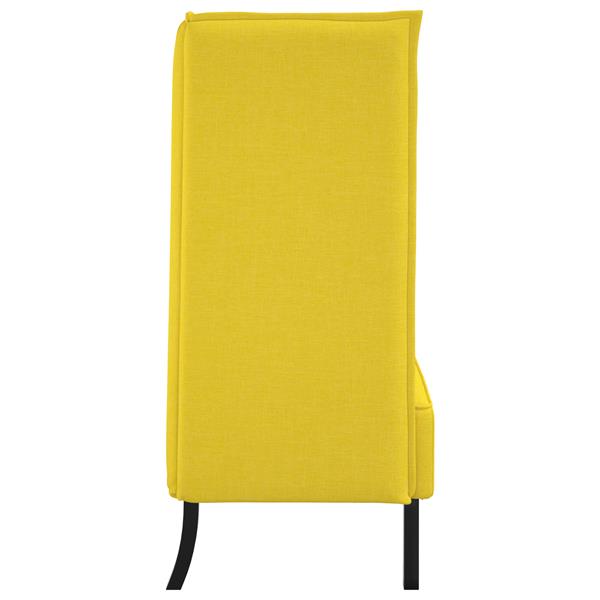 Grote foto vidaxl hoge rug bank lichtgeel 109 x 56 x 121 cm stof huis en inrichting bankstellen