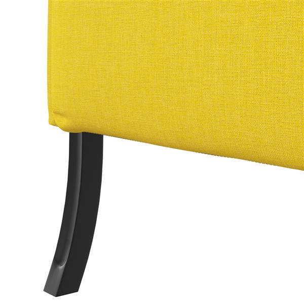 Grote foto vidaxl hoge rug bank lichtgeel 109 x 56 x 121 cm stof huis en inrichting bankstellen