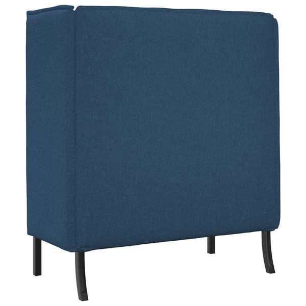 Grote foto vidaxl hoge rug bank blauw 109 x 56 x 121 cm stof huis en inrichting bankstellen