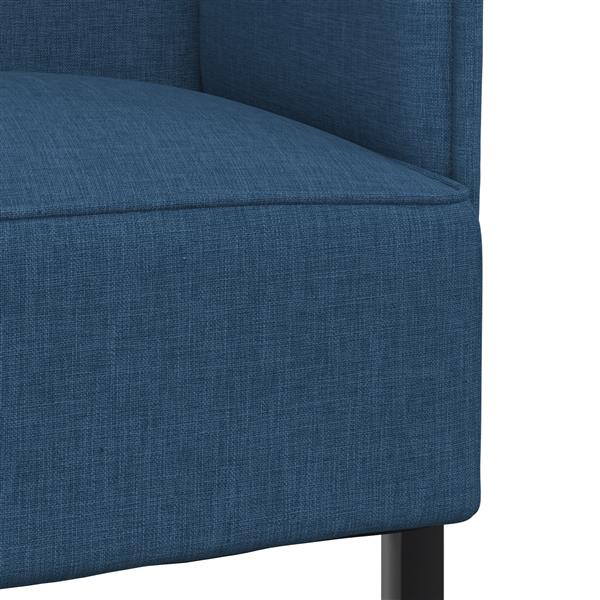 Grote foto vidaxl hoge rug bank blauw 109 x 56 x 121 cm stof huis en inrichting bankstellen