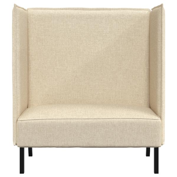 Grote foto vidaxl hoge rug bank cr me 109 x 56 x 121 cm stof huis en inrichting bankstellen