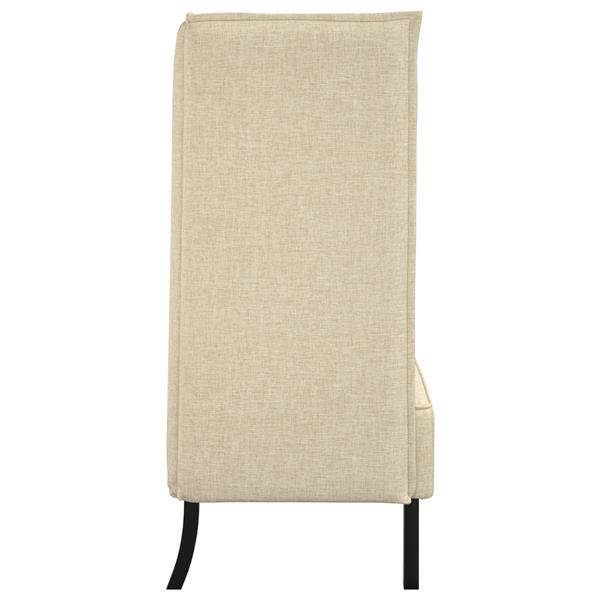 Grote foto vidaxl hoge rug bank cr me 109 x 56 x 121 cm stof huis en inrichting bankstellen