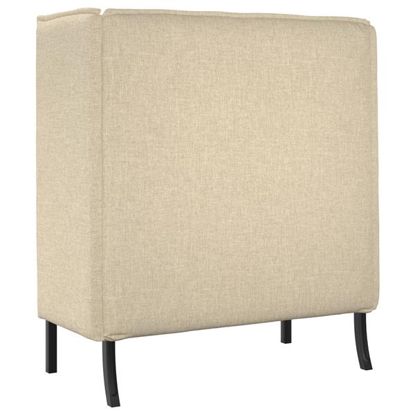 Grote foto vidaxl hoge rug bank cr me 109 x 56 x 121 cm stof huis en inrichting bankstellen