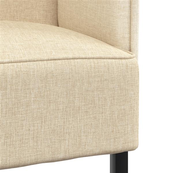 Grote foto vidaxl hoge rug bank cr me 109 x 56 x 121 cm stof huis en inrichting bankstellen
