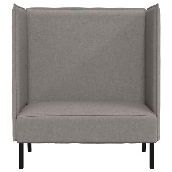 Grote foto vidaxl hoge rug bank taupe 109 x 56 x 121 cm stof huis en inrichting bankstellen