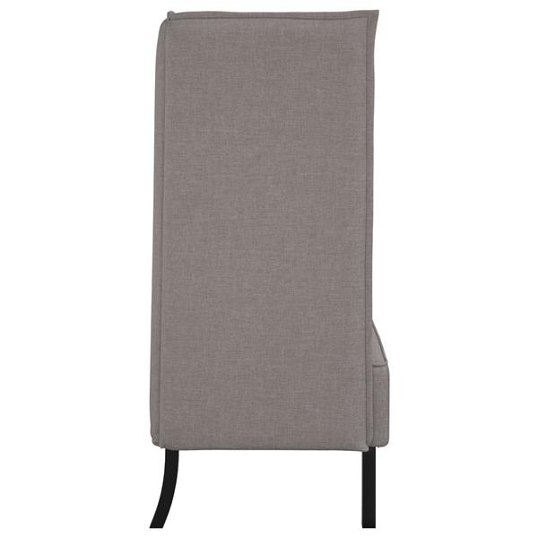 Grote foto vidaxl hoge rug bank taupe 109 x 56 x 121 cm stof huis en inrichting bankstellen