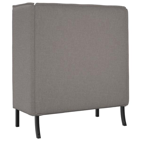 Grote foto vidaxl hoge rug bank taupe 109 x 56 x 121 cm stof huis en inrichting bankstellen