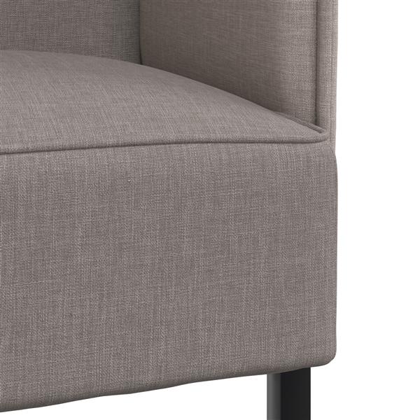Grote foto vidaxl hoge rug bank taupe 109 x 56 x 121 cm stof huis en inrichting bankstellen