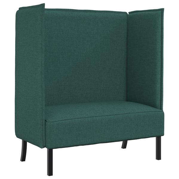 Grote foto vidaxl hoge rug bank donkergroen 109 x 56 x 121 cm stof huis en inrichting bankstellen