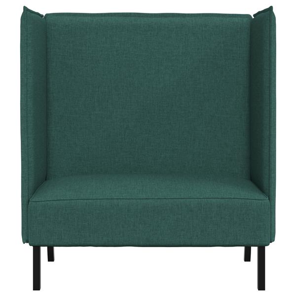 Grote foto vidaxl hoge rug bank donkergroen 109 x 56 x 121 cm stof huis en inrichting bankstellen
